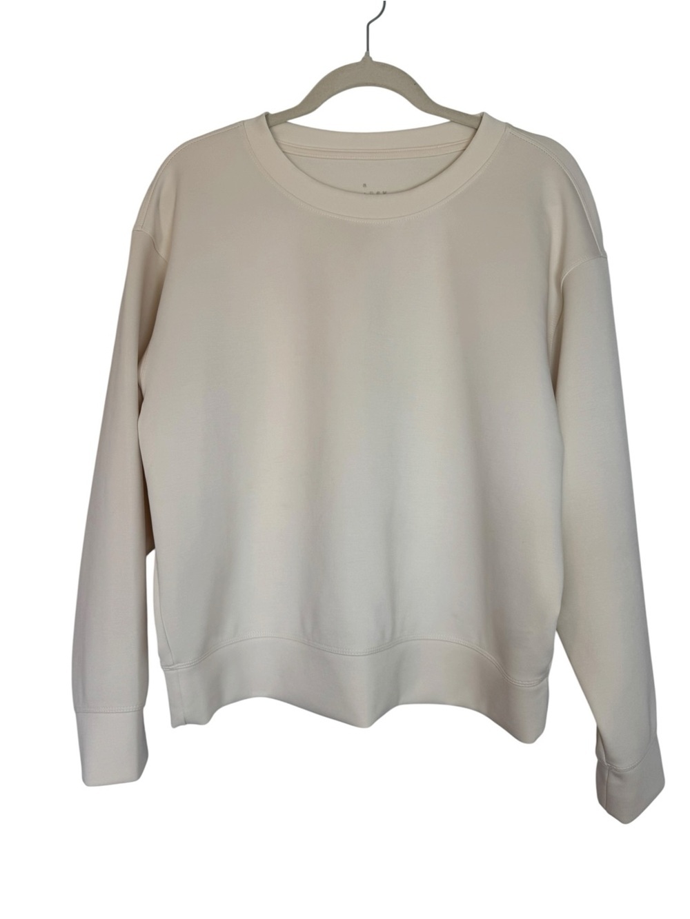 a new day Women’s Cream Crewneck Pullover Medium Crewneck